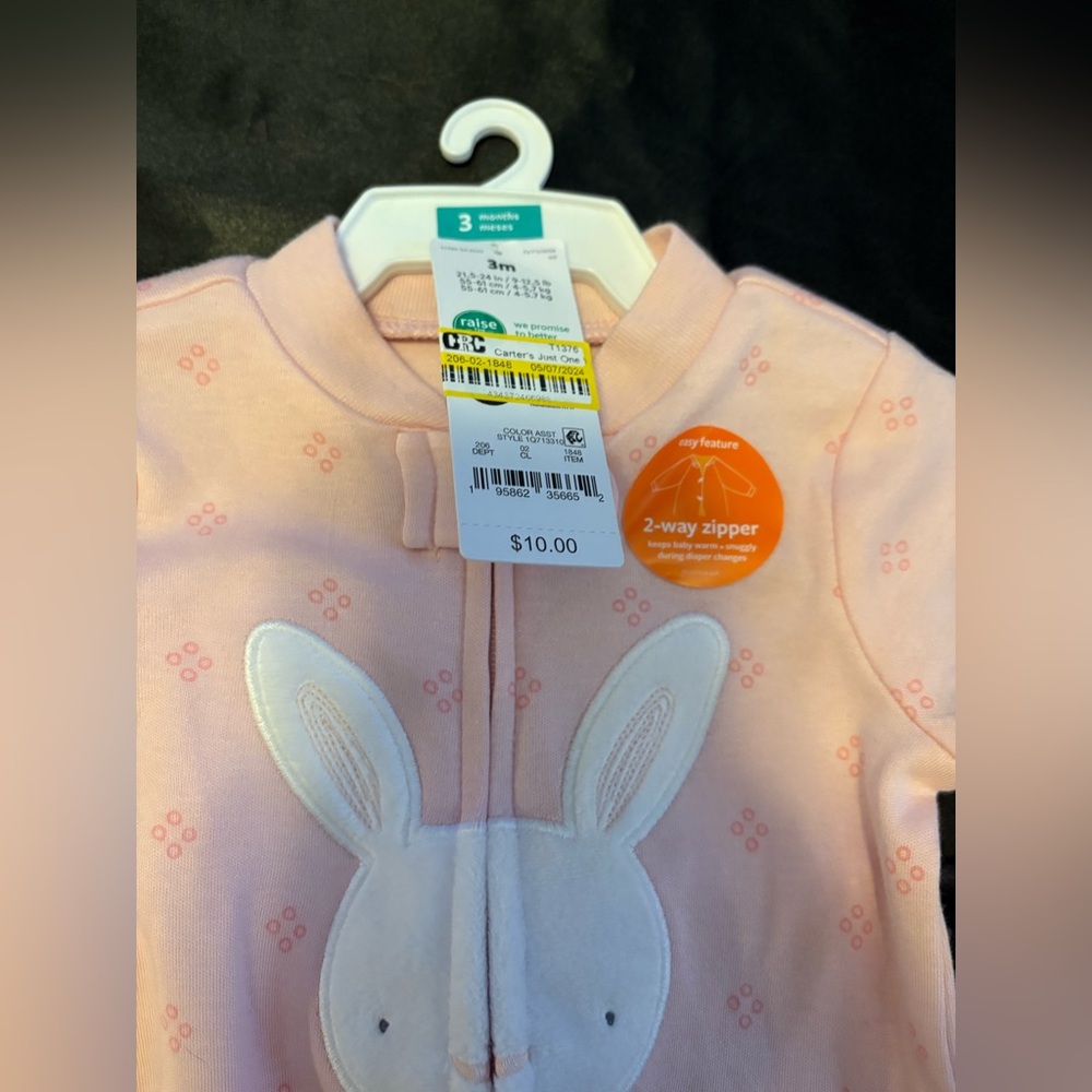 Just One You Carters‎ Newborn Pink
White Easter Bunny Long Sleeve - Picture 2 of 6